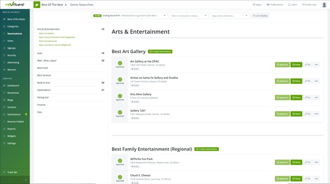 Nominations: click to expand